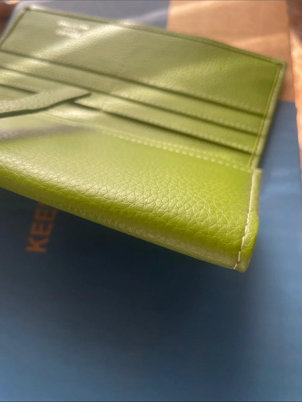 Hermes Lime Green Leather Long Wallet with H Tab